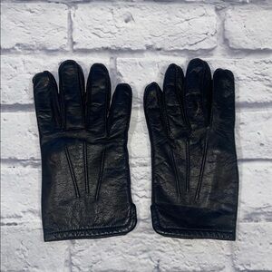 Fownes Gloves Womens Medium WPL9522 Black Leather Driving